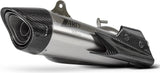 Échappement Sans Homologation Sonore Titanium Embout Carbon - Zard Compatible Avec Triumph Street Triple 765 (2020-2022)