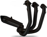 Complete Exhaust System Without Catalytic Converter And Without Sound Certification Titanium Black Endcap Carbon - Zard Compatible With Triumph Tiger 660 Sport (2021-2023)