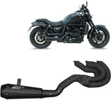 Système D'Échappement Complet Non Catalysé Et Sans Homologation Acoustique Sport Acier Noir - Zard Compatible Avec Triumph Rocket Iii (2006-2016)