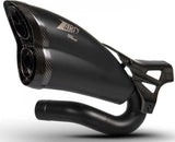 Échappement Sans Homologation Sonore Acier Noir Embout Carbon - Zard Compatible Avec Triumph Rocket Iii (2021-2023)