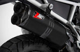 Échappement Sans Homologation Sonore Acier Noir Embout Carbon - Zard Compatible Avec Triumph Tiger 900 (2020-2023)