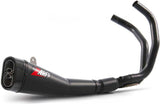 Système D'Échappement Complet Non Catalysé Et Sans Homologation Acoustique Acier Noir Embout Carbon - Zard Compatible Avec Yamaha Mt-07 (2014-2023)