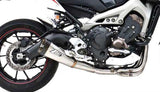 Système D'Échappement Complet Non Catalysé Et Sans Homologation Acoustique Acier - Zard Compatible Avec Yamaha Mt-09 (2013-2016)