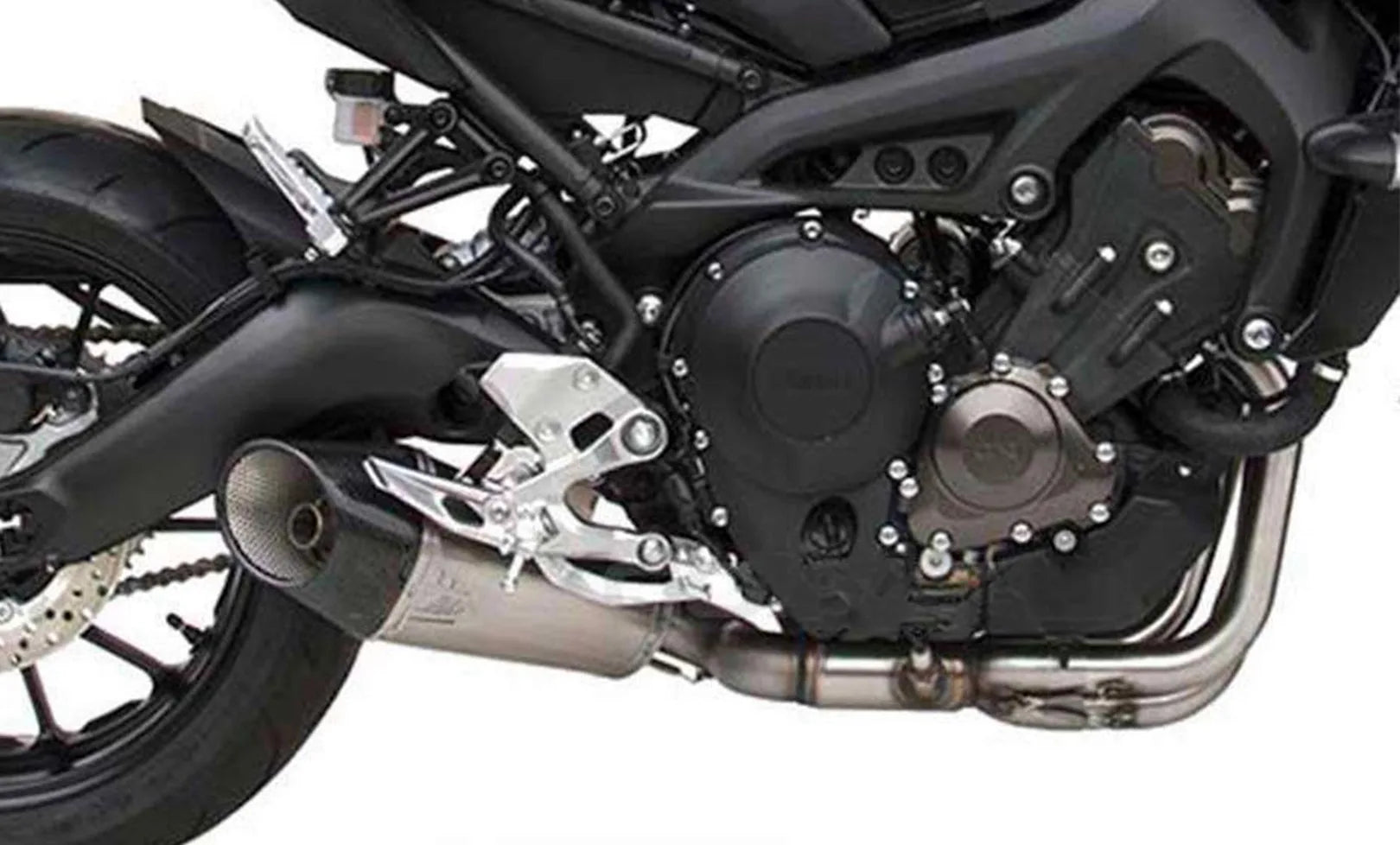Système D'Échappement Complet Non Catalysé Et Sans Homologation Acoustique Acier Embout Carbon - Zard Compatible Avec Yamaha Mt-09 (2017-2020)