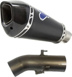 Exhaust Tip Without Sound Certification Relevance Titanium Black Carbon Cap - Termignoni Compatible With Yamaha Mt-3 (2015-2020)