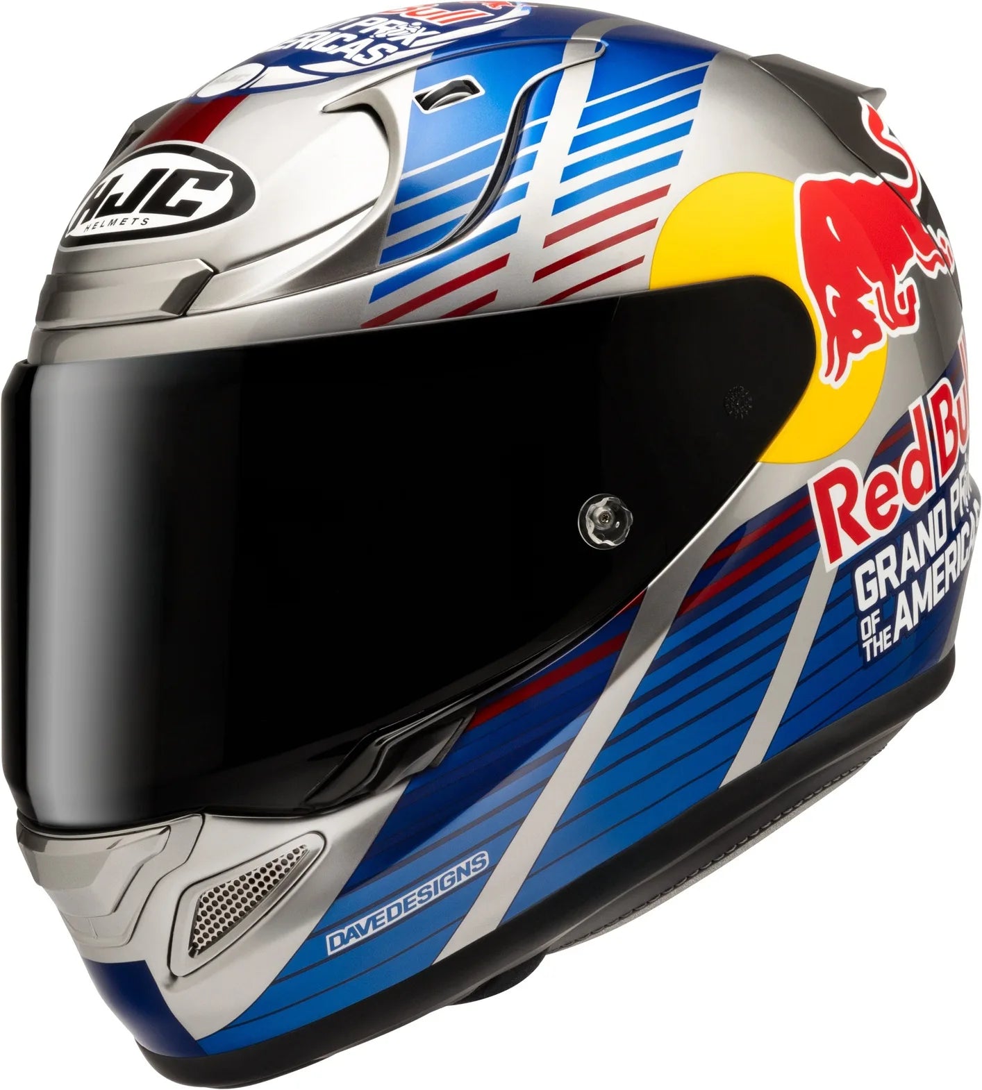 Casque Intégral Pour Moto Hjc Rpha 12 P.I.M. Evo (Carbon-Aramid/Fiberglass/Natural Fiber) Mc21 Red Bull Austin Gp 2 Taille 08 M