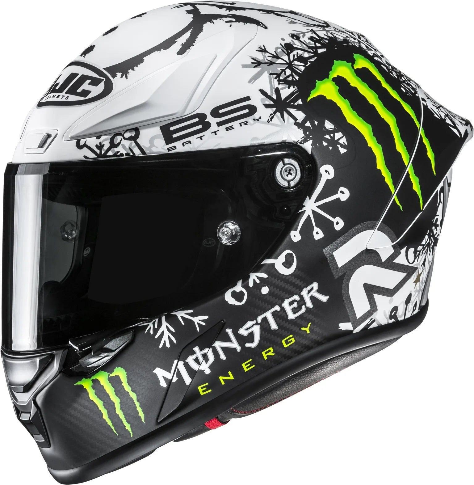Casque Intégral Pour Moto Hjc Rpha 1 V2 Carbon P.I.M. Plus (Carbon/Aramid/Glass Fiber) Mc10Sf Snow Diablo Taille 06 Xs