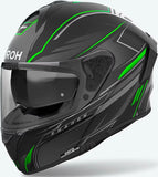 Casque Intégral Pour Moto Airoh Spark 2 - Sp2Sh33 Thermoplastic Hrt Vert Mat Shadow Taille Xs