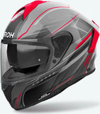 Casque Intégral Pour Moto Airoh Spark 2 - Sp2Sh55 Thermoplastic Hrt Rouge Gloss Shadow Taille S