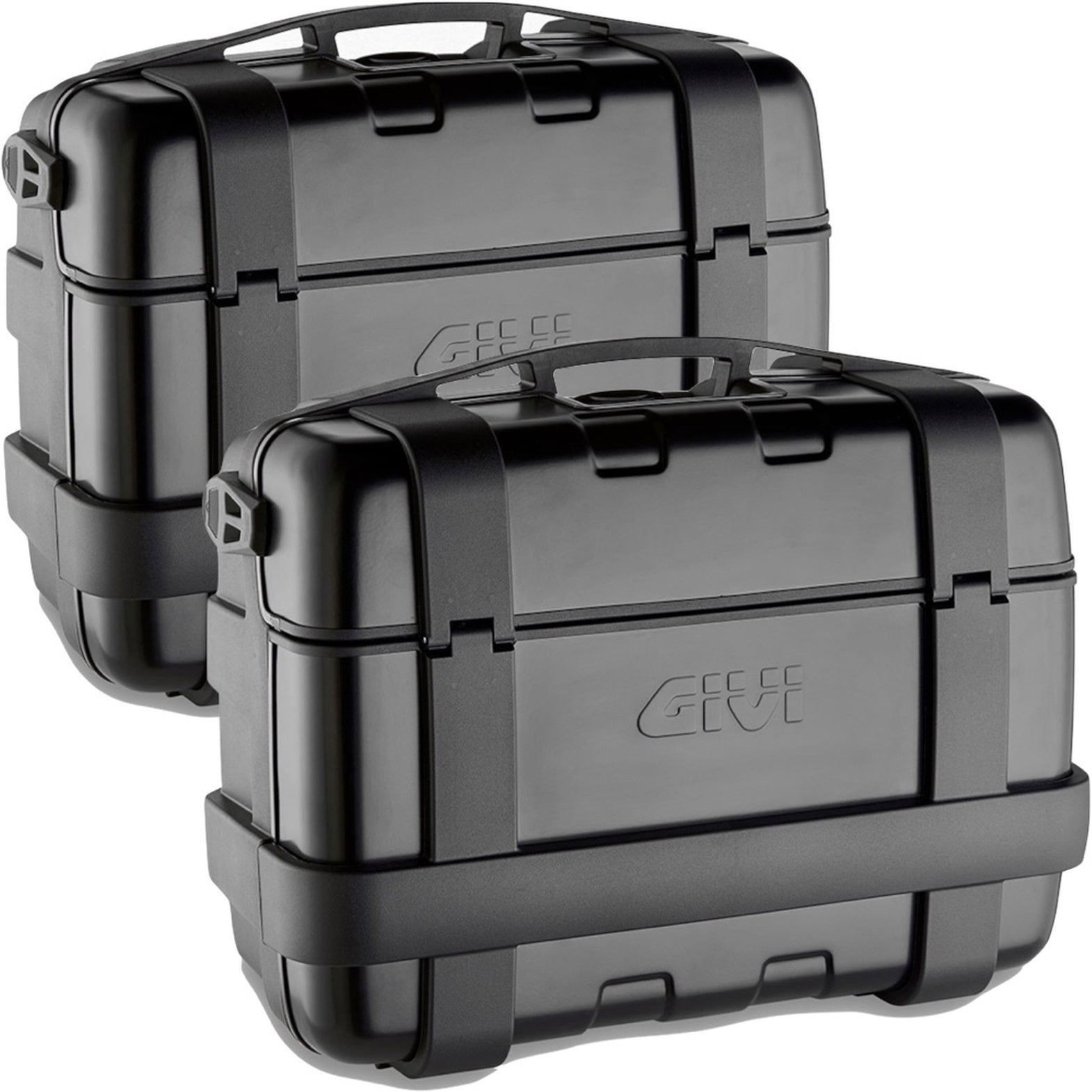 Valises Laterales Monokey Trekker Noir 66 Lt Trekker Aluminium - Givi Compatible Avec Moto Guzzi V85 Tt (2019-2023)