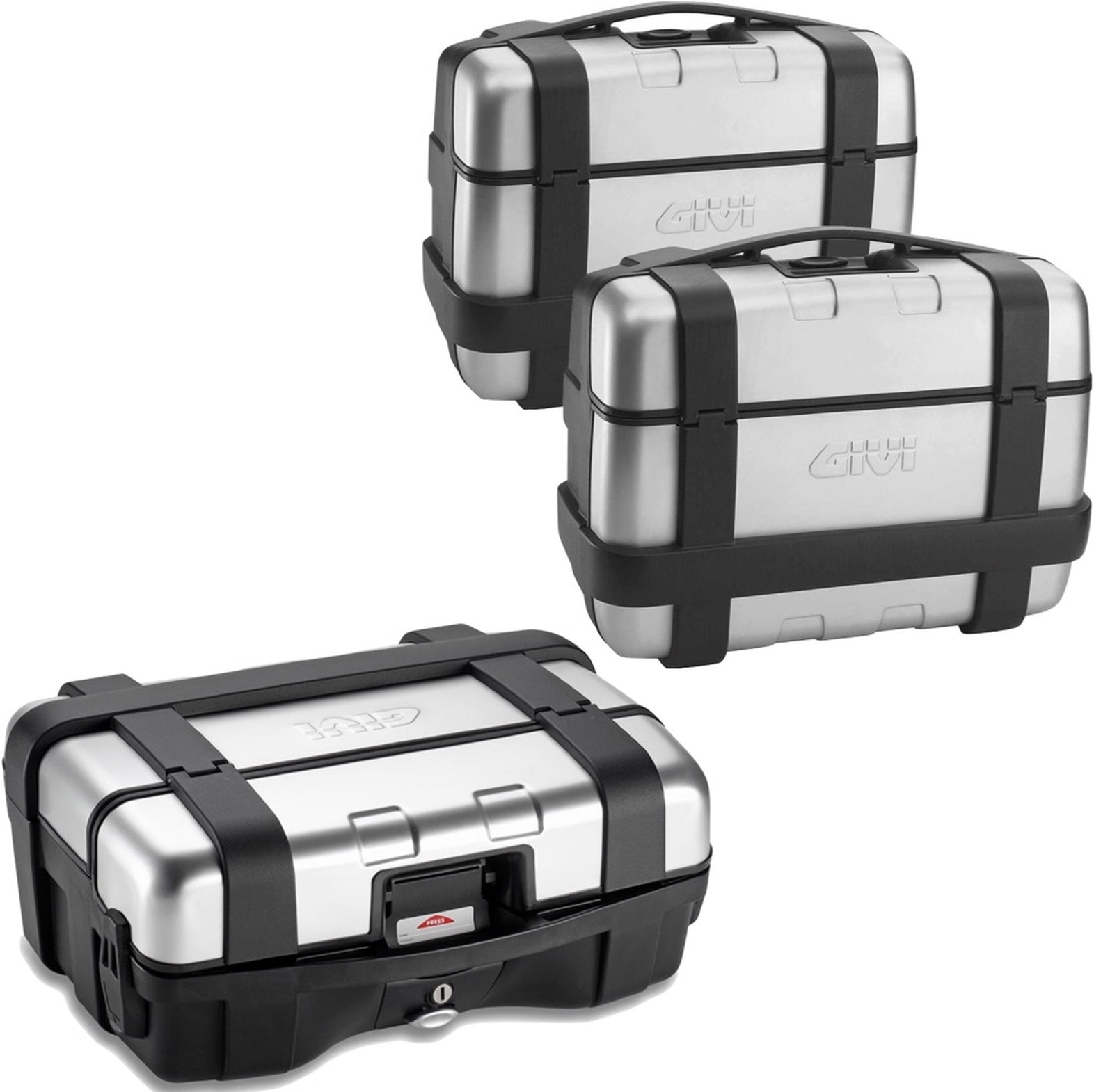 Trekker Top Case + Side Cases - 99 Lt Trekker Aluminium - Givi Compatible With Benelli Trk 702 (2023-2024)