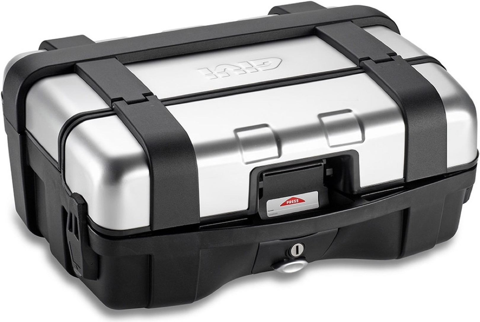 Monokey Trekker Aluminium Top Case - 33 Lt Trekker Aluminium - Givi Compatible With Moto Guzzi V7 850 Special (2021-2024)