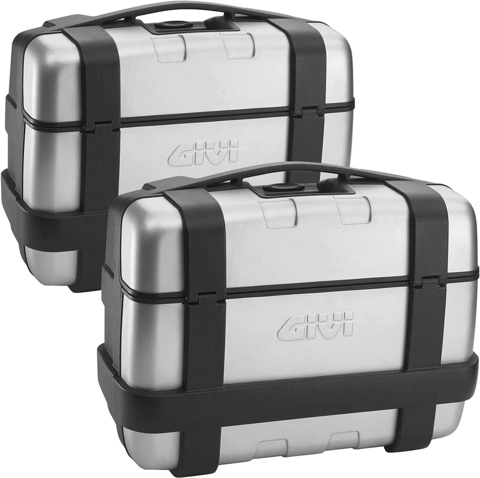 Monokey Trekker Side Cases - 66 Lt Trekker Aluminium - Givi Compatible With Moto Guzzi V7 850 Stone (2021-2024)