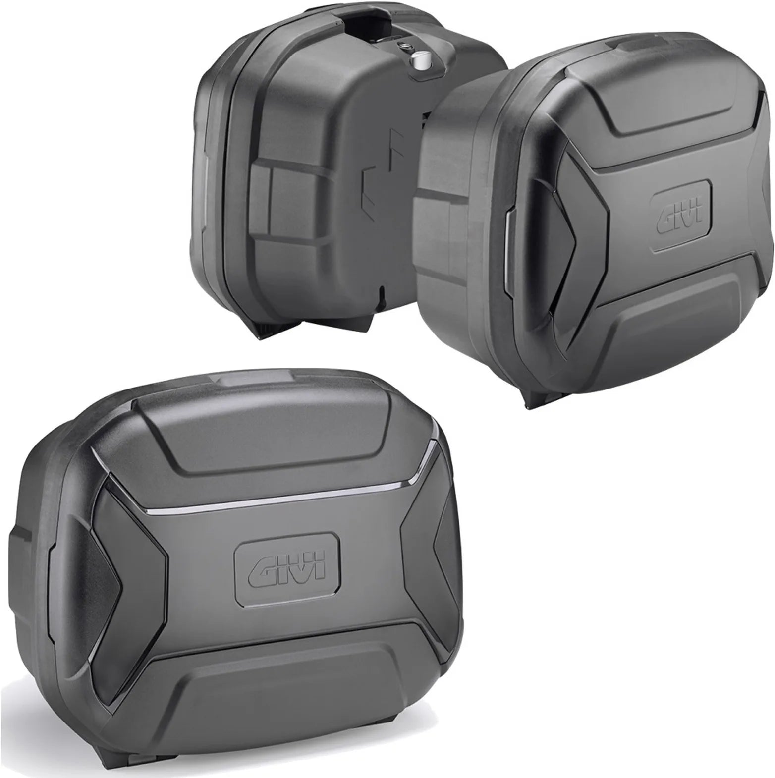 Top Case + Valises Laterales Trekker Lite Noir 105 Lt Trekker Lite Technopolymères - Givi Compatible Avec Benelli Trk 702 (2023-2024)