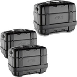 Top Case + Valises Laterales Trekker Noir 138 Lt Trekker Aluminium - Givi Compatible Avec Honda Crf 1000 L Africa Twin (2018-2019)