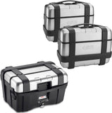Trekker Top Case + Side Cases - 138 Lt Trekker Aluminium - Givi Compatible With Kawasaki Versys 650 (2015-2021)