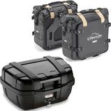 Top Case + Sacoches Cavalières Trekker Canyon Noir 102 Lt Trekker Canyon Technopolymères - Givi Compatible Avec Honda Nc 700 S (2012-2013)