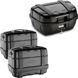 Top Case + Valises Laterales Trekker Noir 144 Lt Trekker Aluminium - Givi Compatible Avec Honda Nc 750 S - Dct (2014-2015)