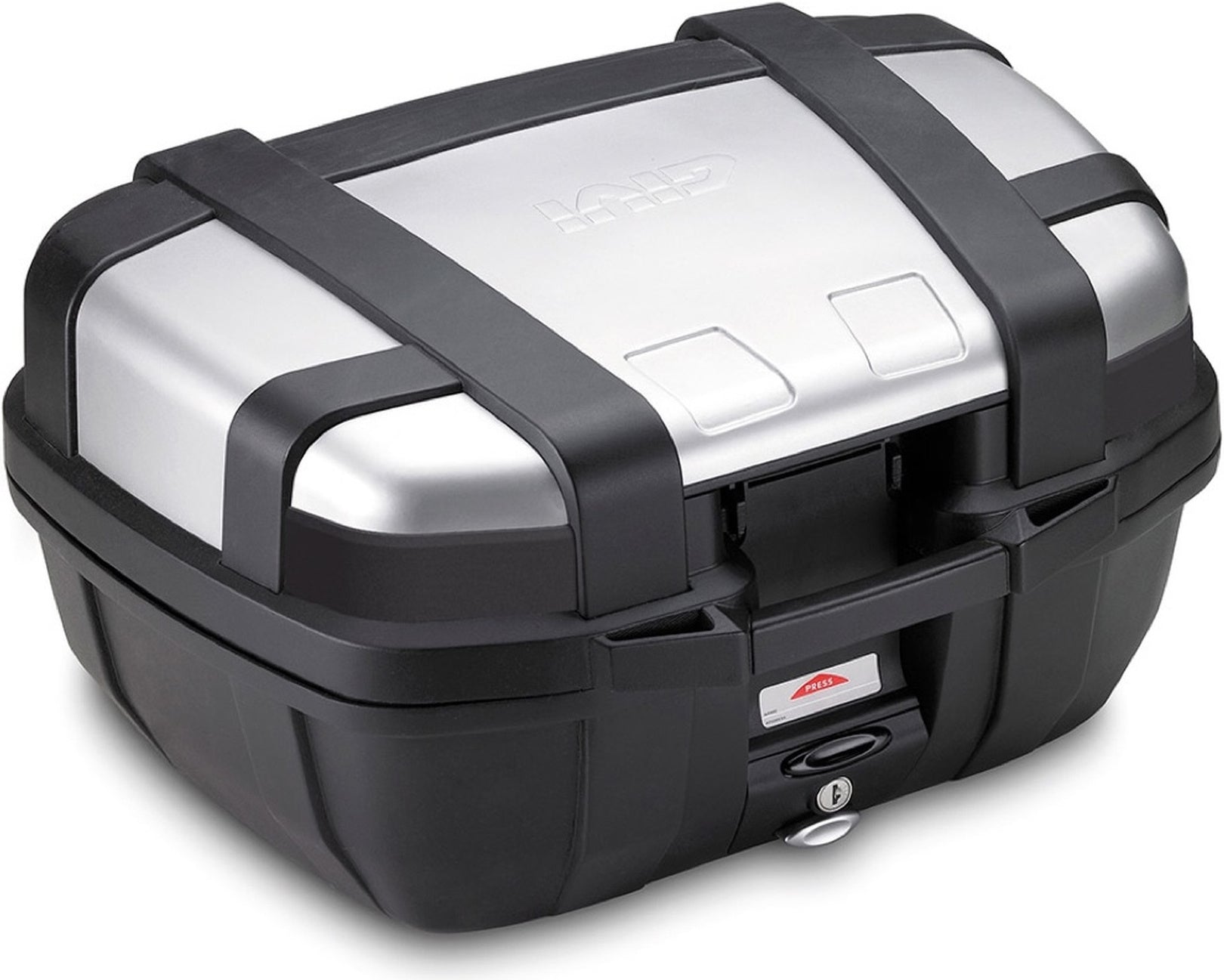 Monokey Trekker Aluminium Top Case - 52 Lt Trekker Aluminium - Givi Compatible With Moto Guzzi V85 Tt (2019-2023)