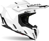 Off-Road Motorcycle Helmet Airoh Twist 3 - Tw314 Thermoplastic Hrt Gloss White Color Size L