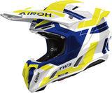 Casque Off-Road Pour Moto Airoh Twist 3 - Tw3Di31 Thermoplastic Hrt Bleu Jaune Gloss Dynasty Taille S