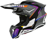 Casque Off-Road Pour Moto Airoh Twist 3 - Tw3H38 Thermoplastic Hrt Gloss Hustle Taille Xs