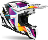 Casque Off-Road Pour Moto Airoh Twist 3 - Tw3R38 Thermoplastic Hrt Gloss Rainbow Taille M