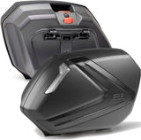 Monokey Side Carbon Look Tech Side Cases - 74 Lt Technopolymer - Givi Compatible With Kawasaki Z 650 (2017-2019)