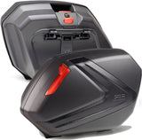 Monokey Side Carbon Look Side Cases - 74 Lt Technopolymer - Givi Compatible With Yamaha Tracer 9 - Gt - Gt+ (2021-2024)