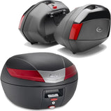 Top Case + Valises Laterales Noir 110 Lt Technopolymères - Givi Compatible Avec Honda Cbf 600 S - N (2004-2012)