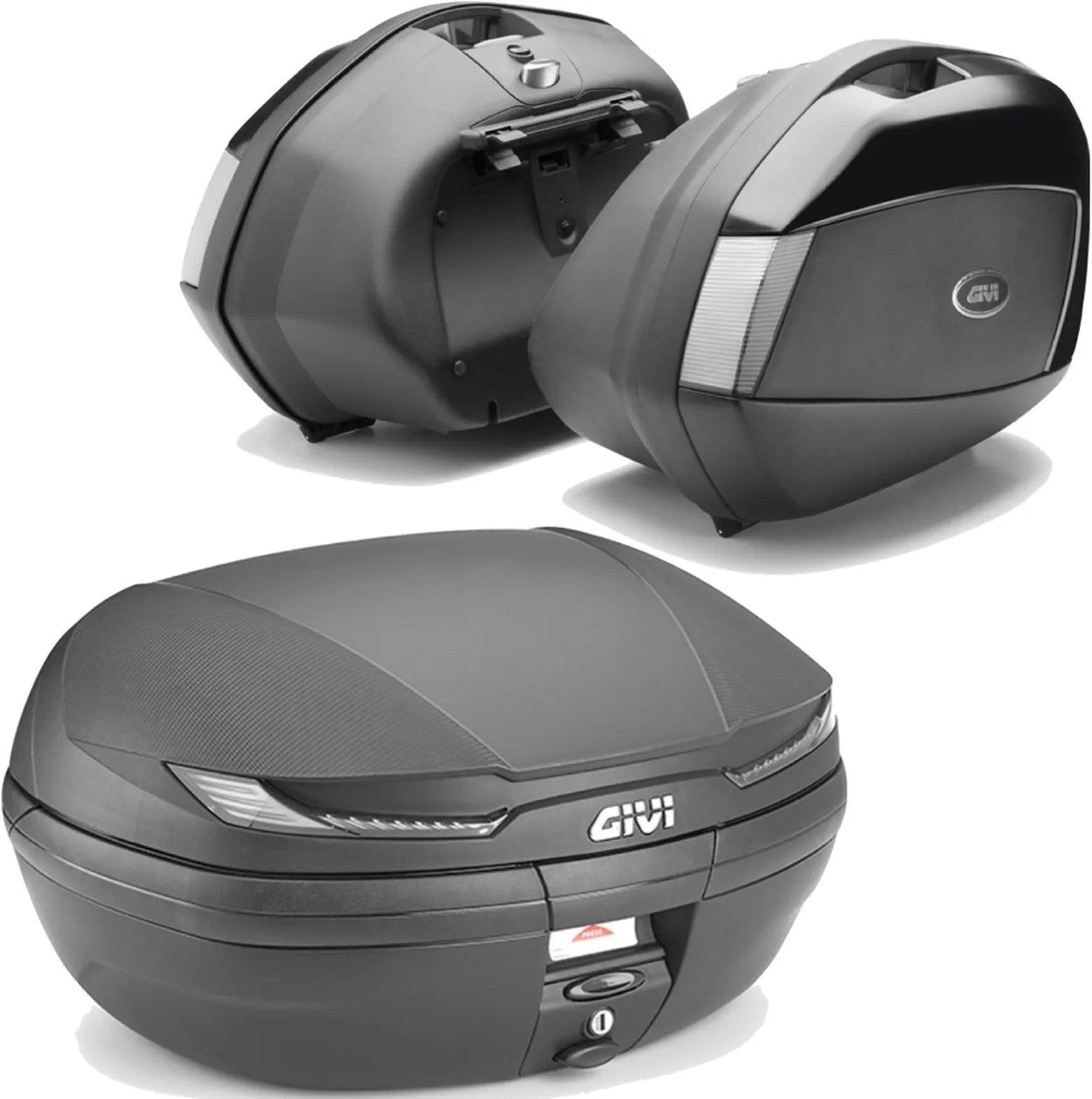 Top Case + Valises Laterales Arena Noir Tech 110 Lt Arena Technopolymères - Givi Compatible Avec Honda Cbf 600 S - N (2004-2012)
