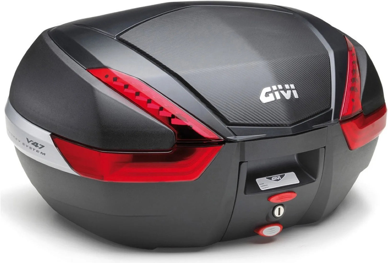 Top Case Monokey Carbon Look 47 Lt Technopolymères - Givi Compatible Avec Cfmoto 700 Mt (2024)