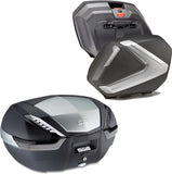 Top Case + Valises Laterales Argent Tech 121 Lt Technopolymères - Givi Compatible Avec Honda Cbf 500 (2004-2012)