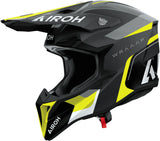 Casque Off-Road Pour Moto Airoh Wraaap - Wrac31 Thermoplastic Hrt Jaune Mat Conquer Taille Xs