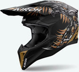 Casque Off-Road Pour Moto Airoh Wraaap - Wrac35 Thermoplastic Hrt Mat Cyborg Taille L