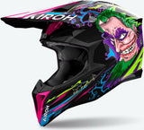 Off-Road Motorcycle Helmet Airoh Wraaap - Wram17 Thermoplastic Hrt Gloss Music Size Xs