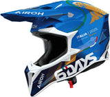 Casque Off-Road Pour Moto Airoh Wraaap - Wrasdit25 Thermoplastic Hrt Gloss 6 Days Italy 2025 Taille Xl