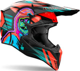 Casque Off-Road Pour Moto Airoh Wraaap - Wrc32 Thermoplastic Hrt Orange Gloss Cyber Taille Xs