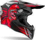 Casque Off-Road Pour Moto Airoh Wraaap - Wrc55 Thermoplastic Hrt Rouge Mat Cyber Taille Xs