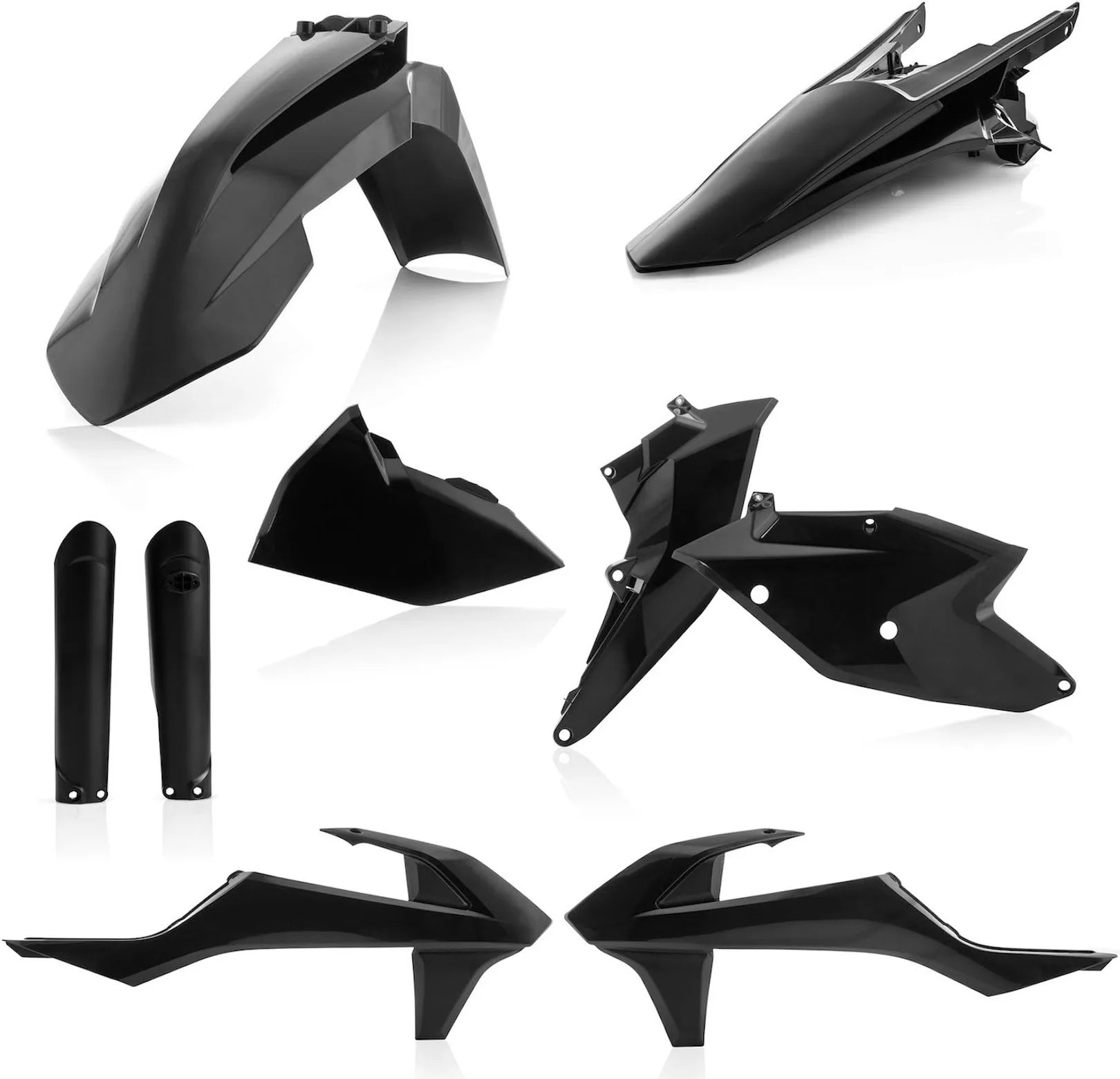 Kit Cache Carenage Complete - Acerbis Compatible Avec Ktm 125 Exc (2017-2018)