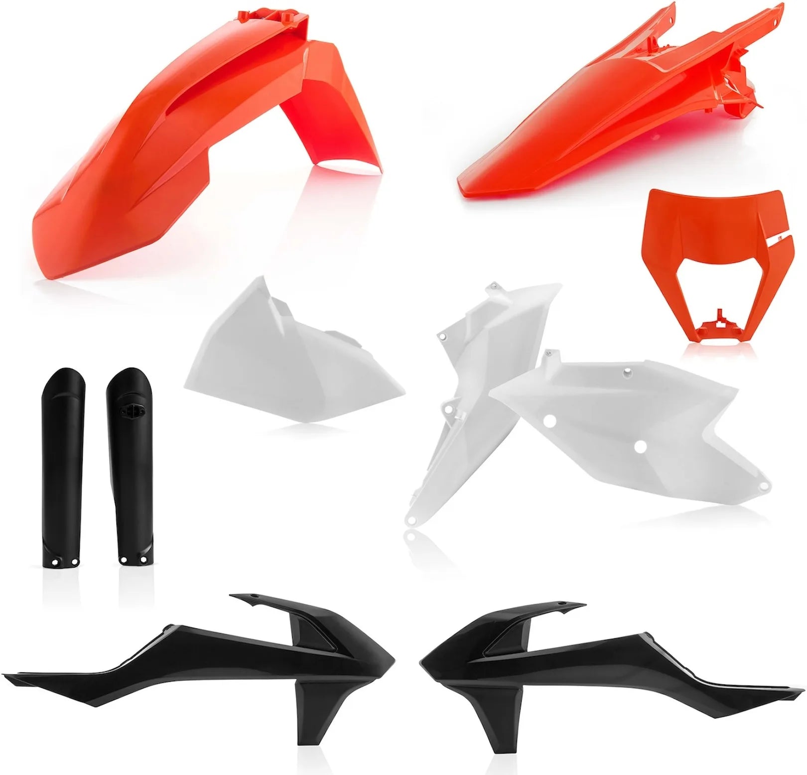 Kit Cache Carenage Complete - Acerbis Compatible Avec Ktm 300 Exc (2017-2018)