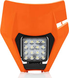 Headlight Mask Vsl - Acerbis Compatible Avec Ktm 250 Exc Tpi (2018-2019)