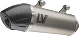 Échappement Sans Homologation Sonore Lv-X Evo Acier Embout Carbon Fiber - Leovince Compatible Avec Kawasaki Klr 650 (1997-2022)