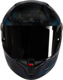 Casque Intégral Speeding Pour Moto Nolan X-804 Rs Ultra Carbon Bleu Liquido Liquido 328 Taille S