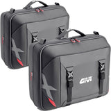 Monokey Black Side Cases - 66 Lt Nylon - Givi Compatible With Honda Crf 1000 L Africa Twin (2016-2017)
