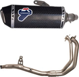 Système D'Échappement Complet Non Catalysé Et Sans Homologation Acoustique Force Carbon Carbon Cap - Termignoni Compatible Avec Yamaha Yzf-R3 (2015-2020)