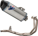 Système D'Échappement Complet Non Catalysé Et Sans Homologation Acoustique Force Acier Inox Carbon Cap - Termignoni Compatible Avec Yamaha Yzf-R3 (2015-2020)