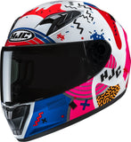 Casque Intégral Pour Moto Hjc Y10 Advanced Polycarbonate Mc28 Mika Taille 09 L