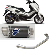 Système D'Échappement Complet Non Catalysé Et Sans Homologation Acoustique Gp Carbon - Termignoni Compatible Avec Yamaha N-Max 155 (2017-2020)