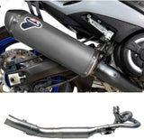Système D'Échappement Complet Sans Homologation Acoustique Titanium Carbon Cap - Termignoni Compatible Avec Yamaha Xp 530 T-Max (2017-2022)